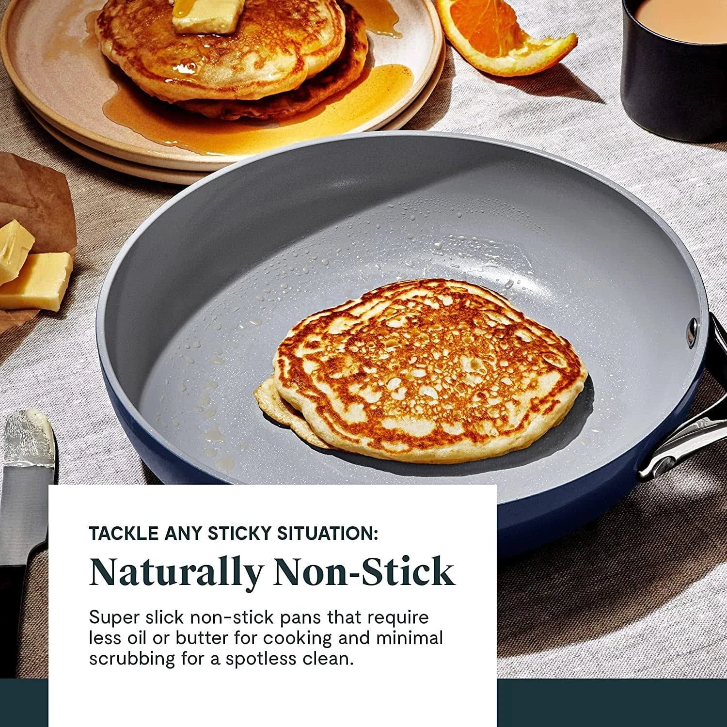 Caraway Nonstick Ceramic Cookware Set (12 Piece) Pots Pans Lids and Kitchen Storage - Product image 3