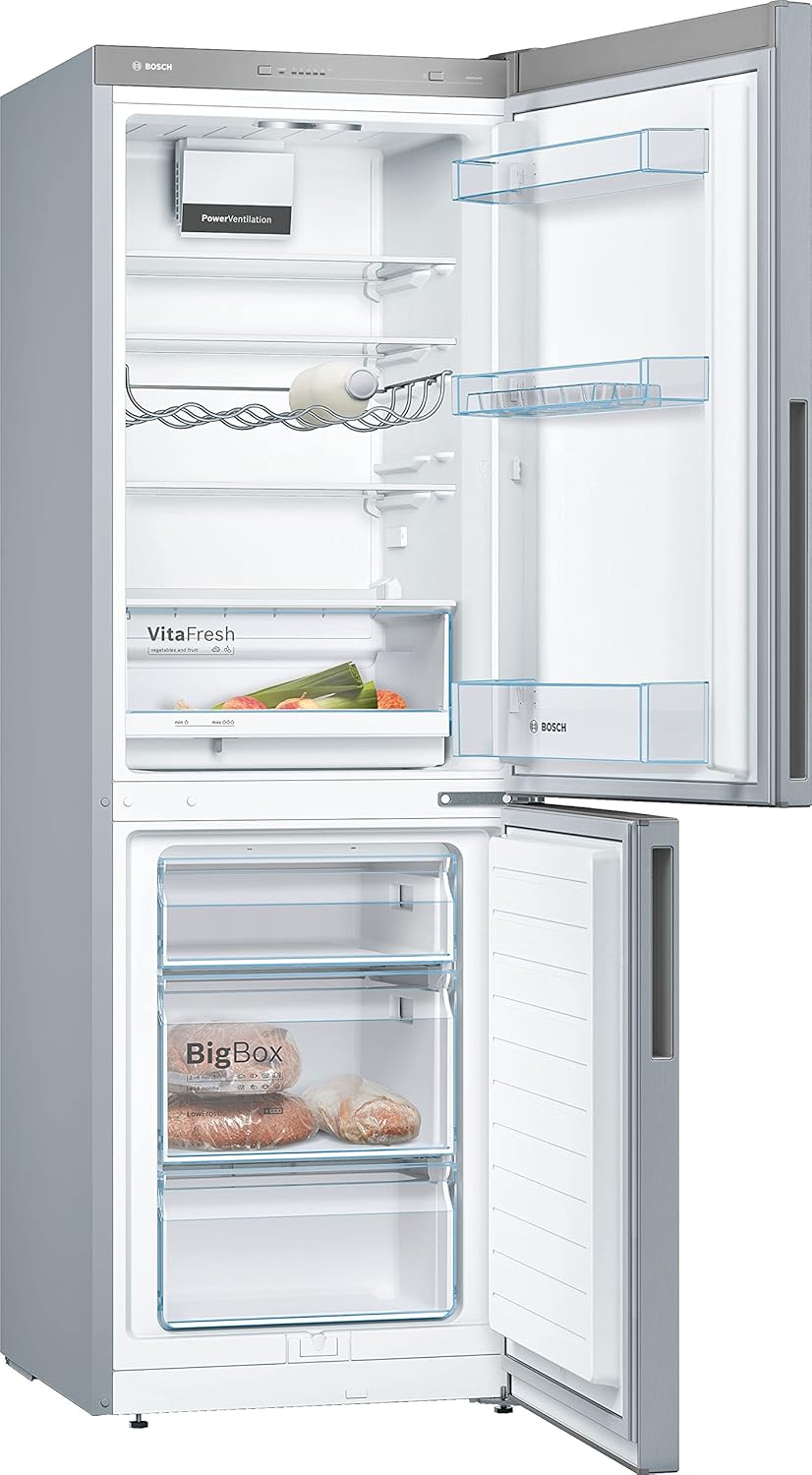 Bosch KGV33VLEAS - Free-standing combined refrigerator - Series 4 - 288L - Mixed cold - L 60cm x H 176cm - Stainless steel