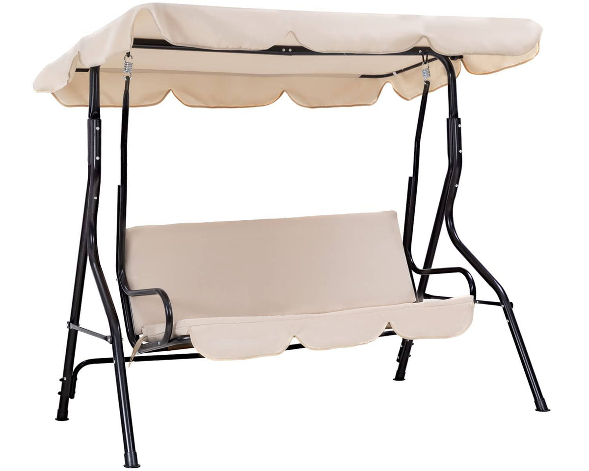 PayLessHere Outdoor Swing Patio Swing with Canopy Backyard Outdoor Swing Chair with Removable Cushions - Product image 1