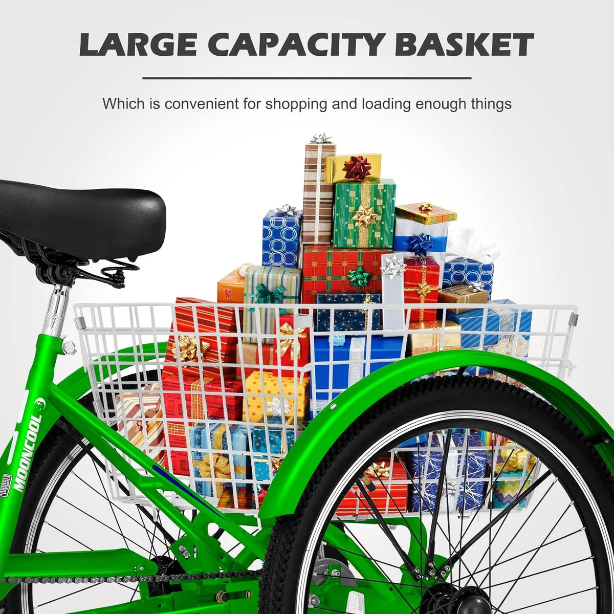 FICISOG 7 Speed Adult Tricycle for Women, 20/24/26 in Adult Trike with Basket - Product image 79
