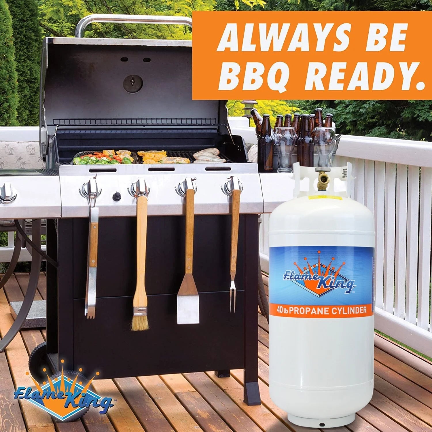 NEW 40 lb Pound Steel Propane Tank Refillable Cylinder with OPD Valve - Product image 4