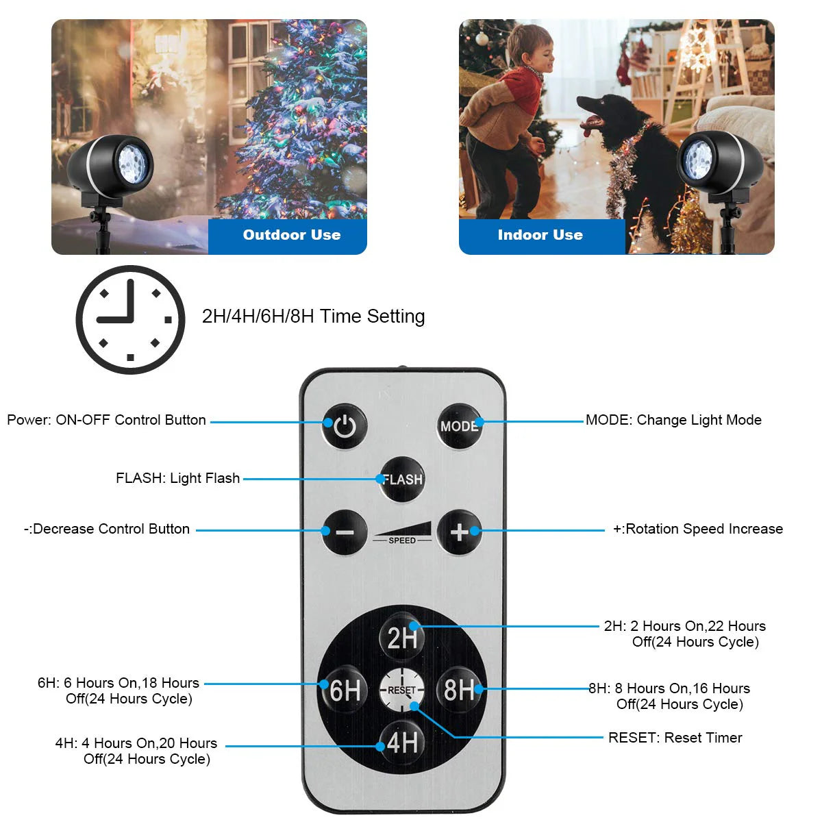 Tangkula Christmas Snowflake LED Projector Lights - Product image 7