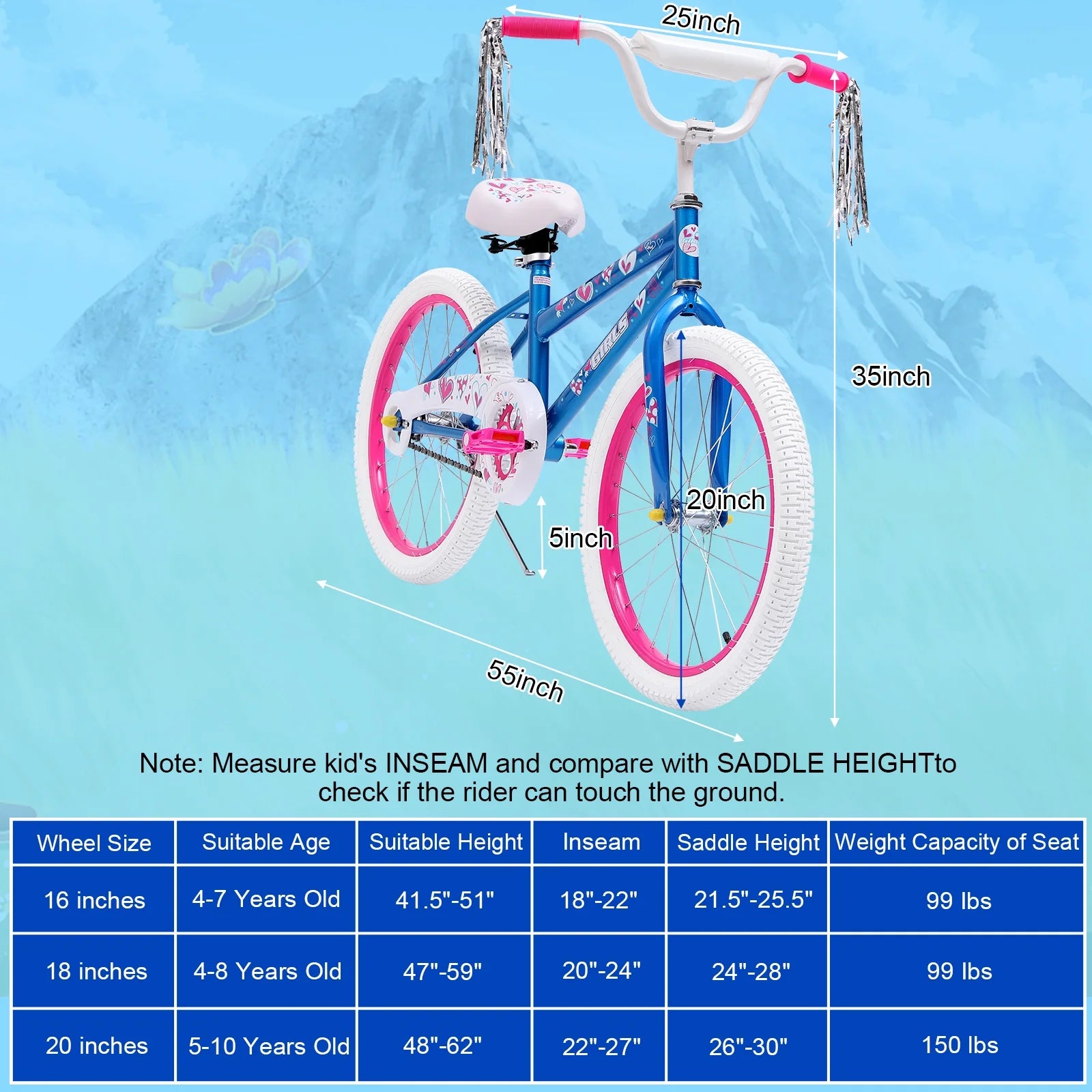 Vebreda 20 in Kids Bike Bicycle for 8 - 12 Years Old Kids, Blue - Product image 7