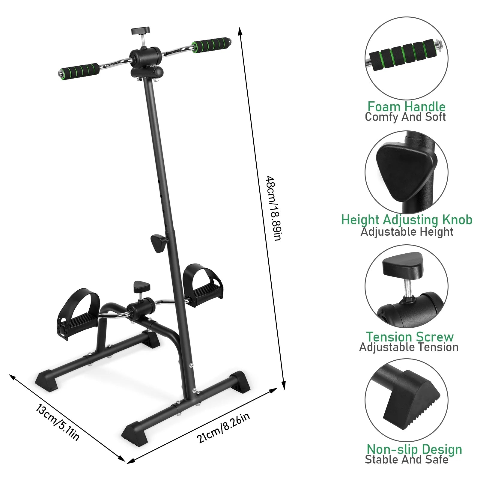 Mwptoo Elderly Exercise Bike, Pedal Exerciser Bike, Hand Arm Leg Knee Peddler - Product image 3