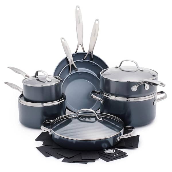Valencia Pro Hard Anodized Healthy Ceramic Nonstick 16 Piece Cookware Pots and Pans Set - Product image 1