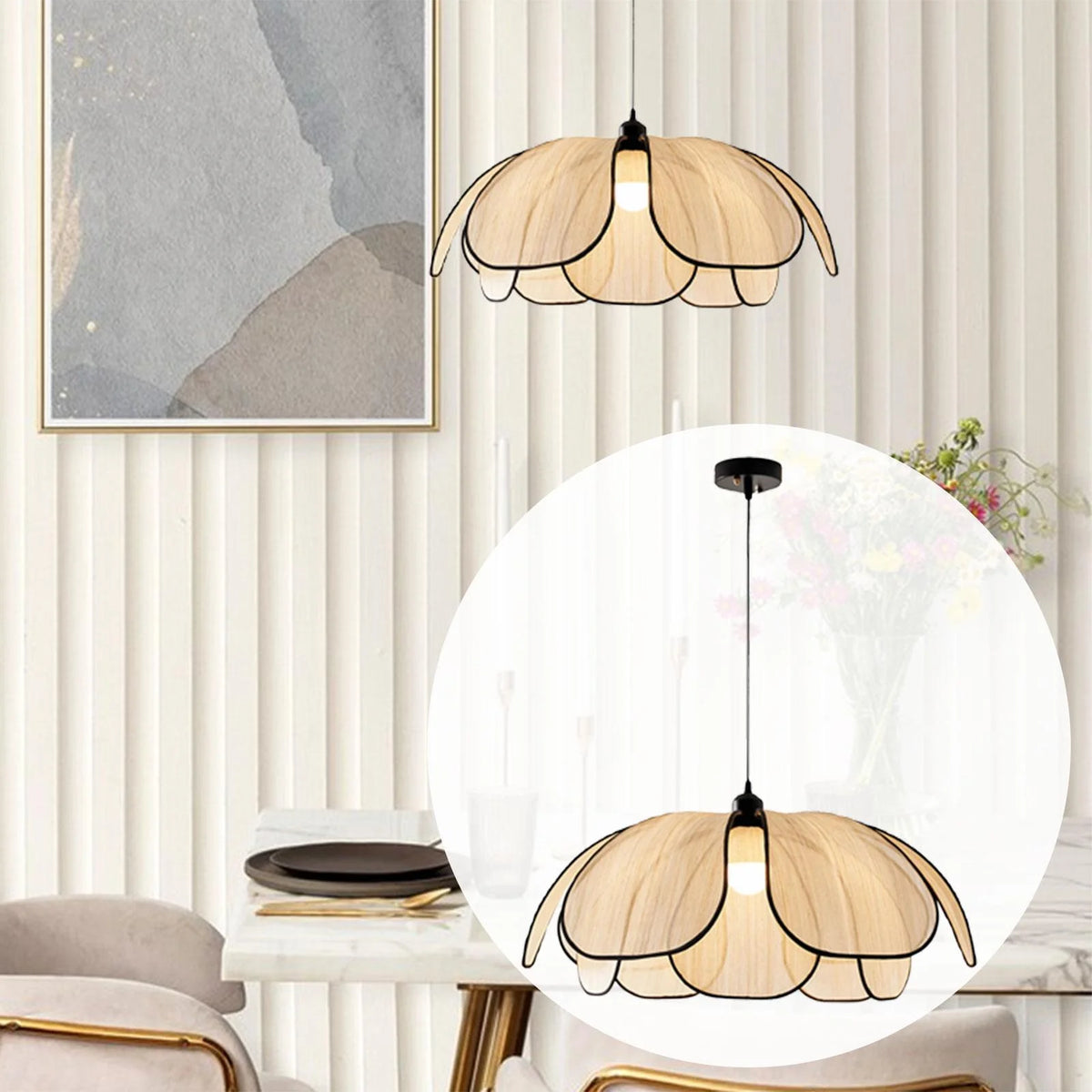 Gazechimp Boho Chandelier Droplight Hanging Light for Living Room Hallway Laundry Room Diameter 50cm - Product image 10