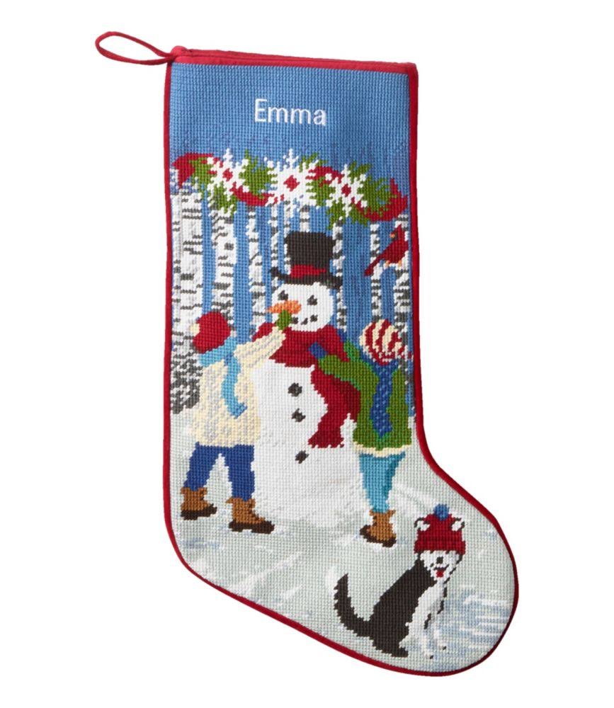 Christmas Needlepoint Stocking, Cotton Subject - L.L.Bean - Product image 1