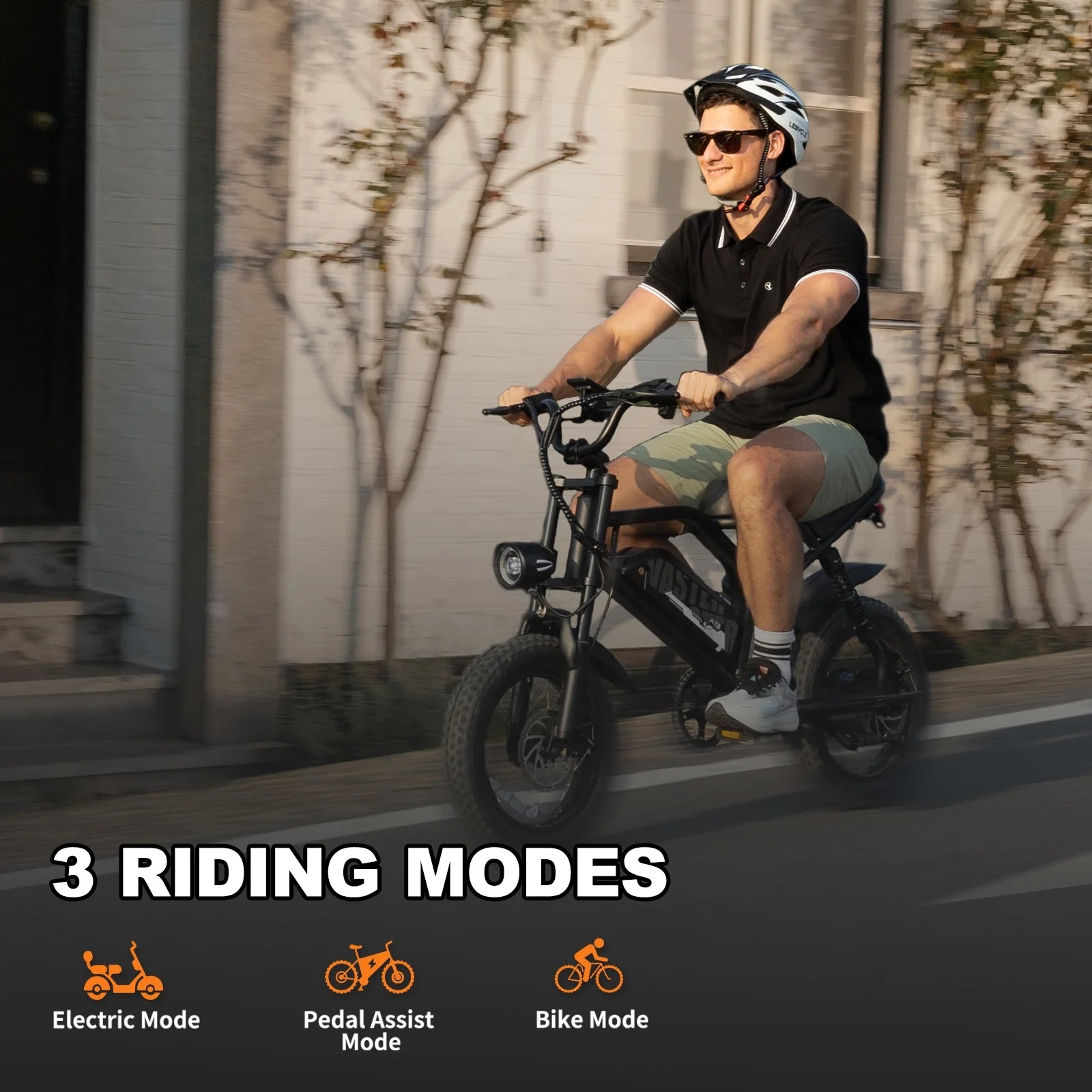 AVDL Electric Bike, 16" Fat Tire Ebike, 500W Motor, 48V 12ah Removable Battery, 4x Suspension - Product image 3