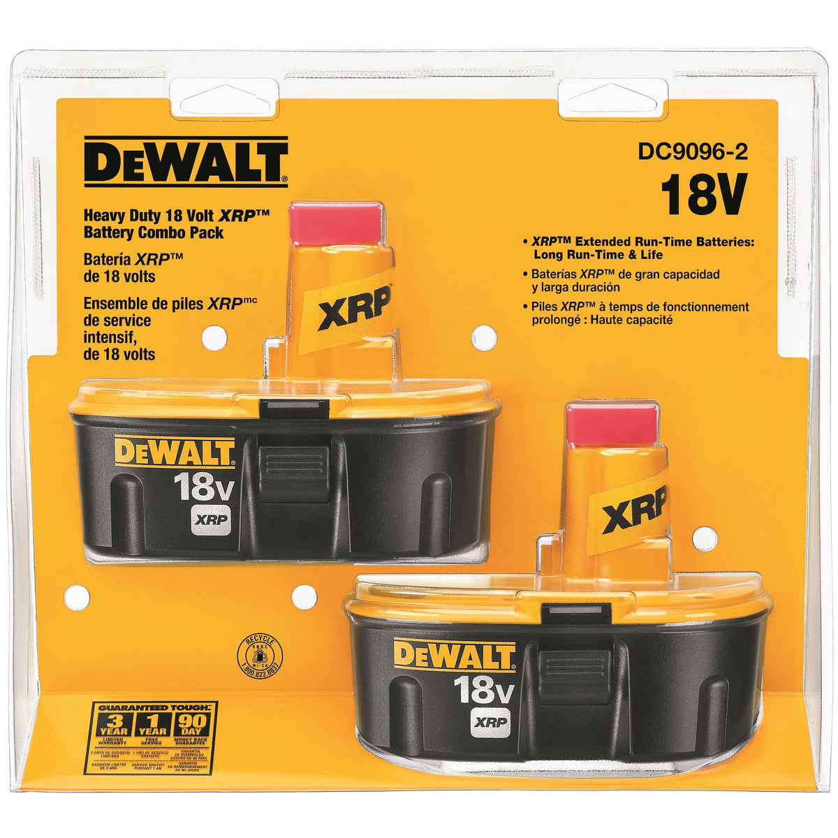 DEWALT 18-Volt xRP NiCd Extended Runtime Pack 2.4 Ah Battery (2-Pack)-Instock - Product image 1