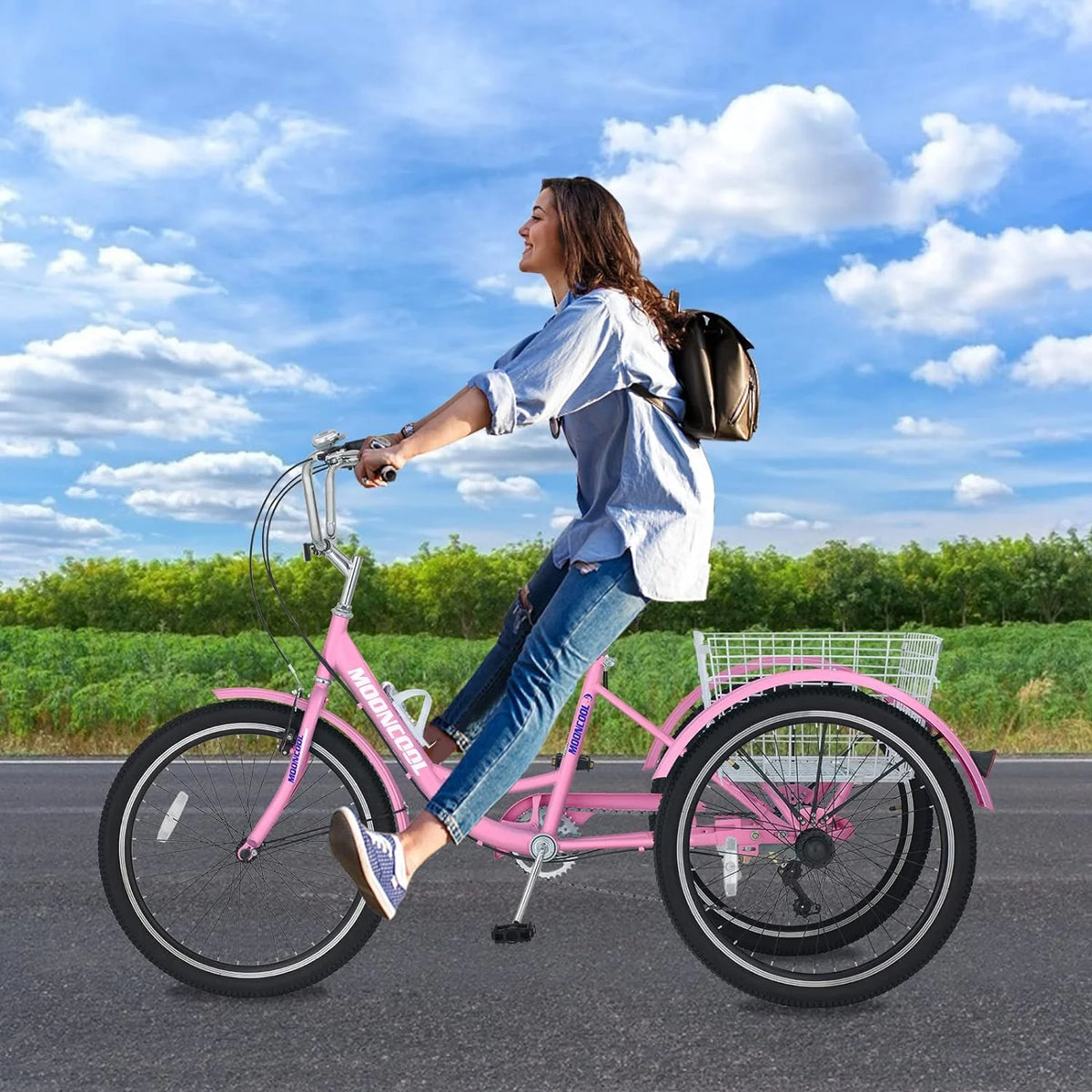 FICISOG 7 Speed Adult Tricycle for Women, 20/24/26 in Adult Trike with Basket - Product image 24