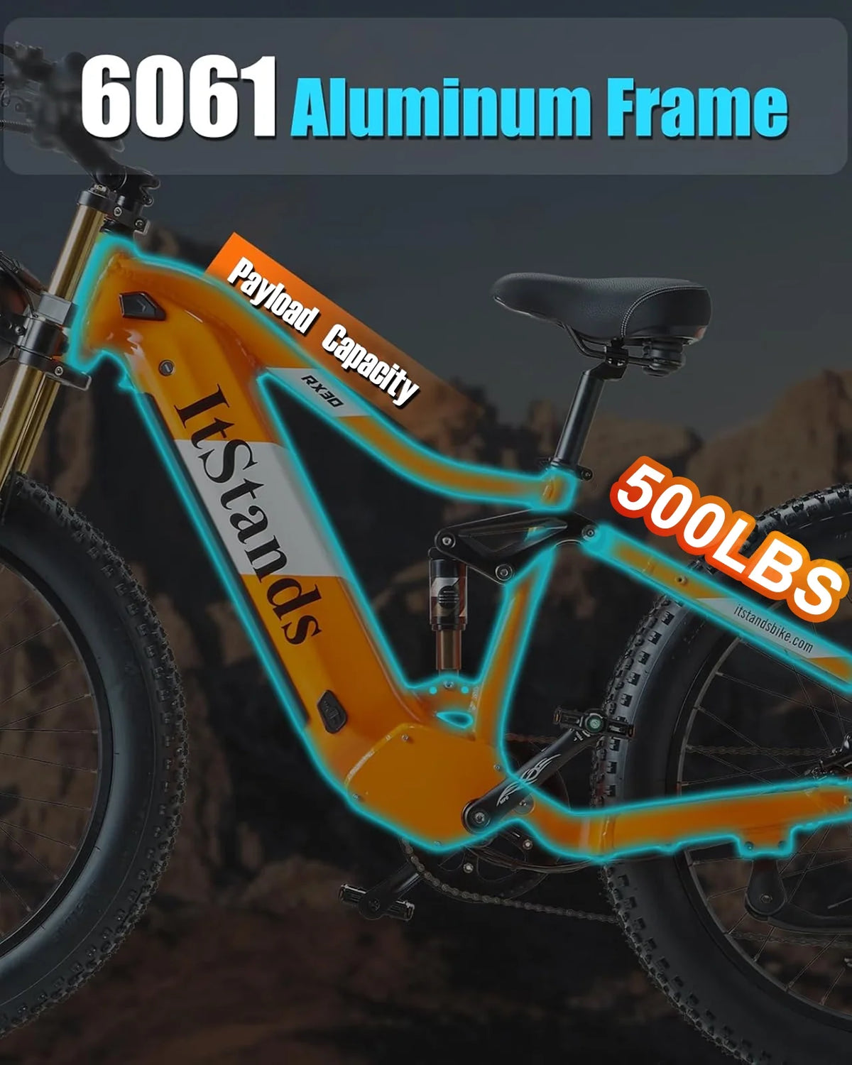 Dual Motors AWD 2000W Electric Bike for Adult 26'', UL2849 48V 60AH Removable Battery E - Product image 27