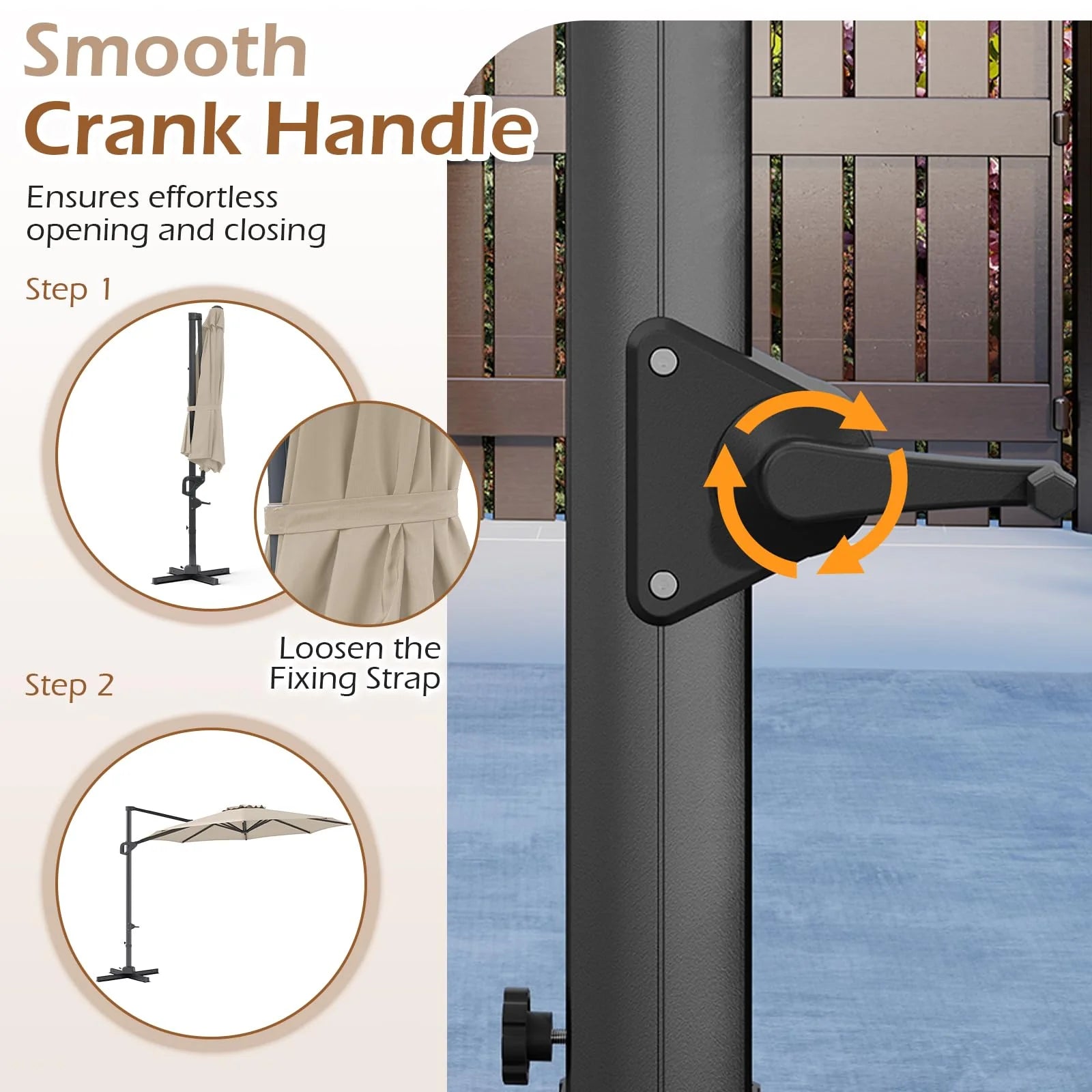 Tangkula 10ft Patio Umbrella with Aluminum Pole - Product image 8