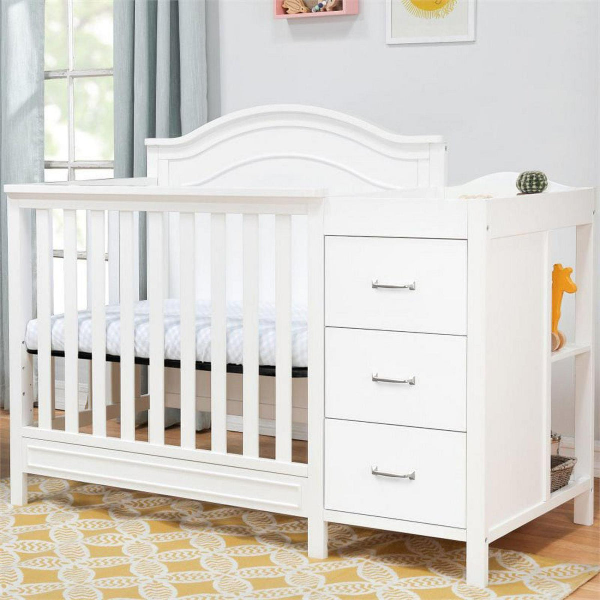 Davinci Charlie 4 - in - 1 Convertible Mini Crib & Changer in White - Product image 4