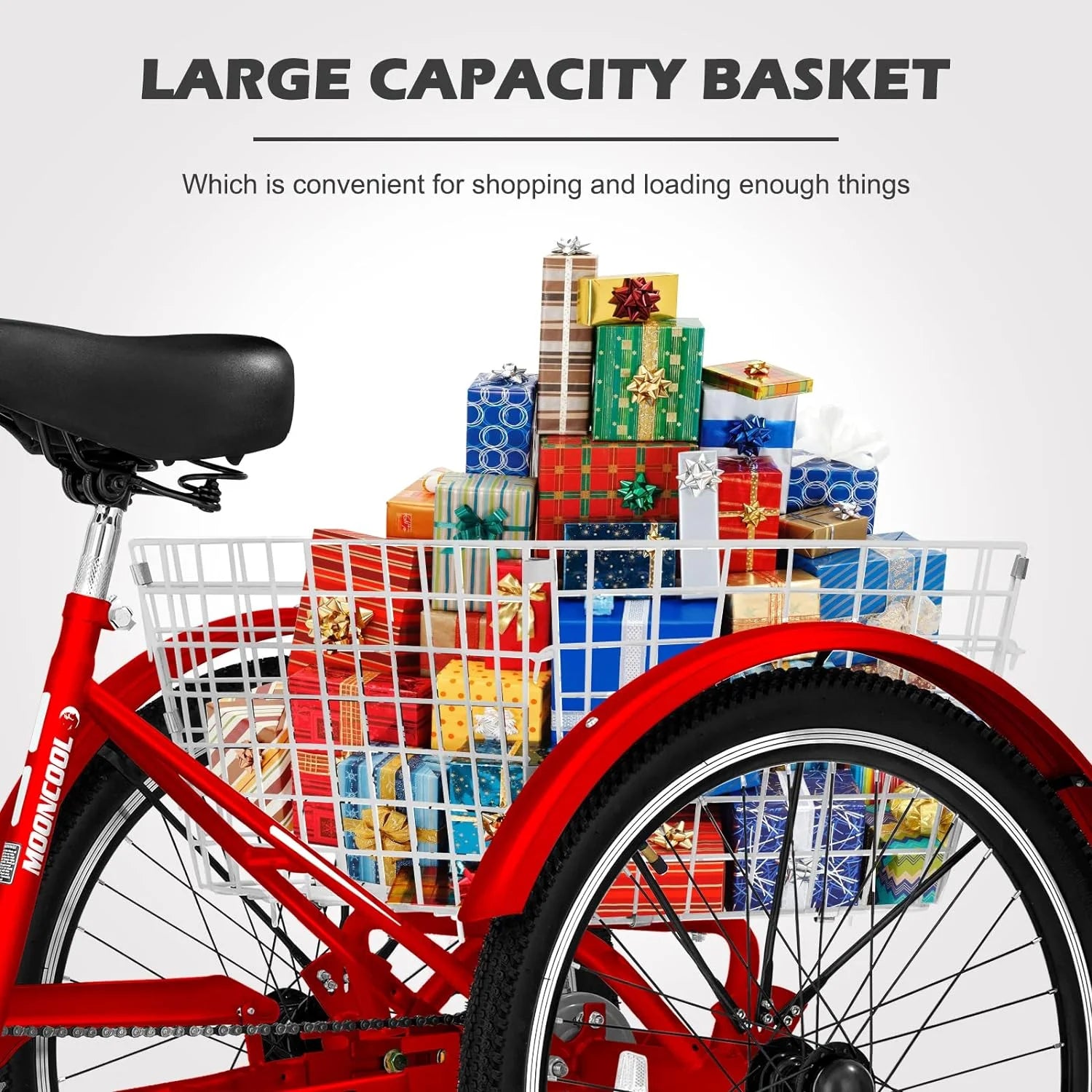 FICISOG 7 Speed Adult Tricycle for Women, 20/24/26 in Adult Trike with Basket - Product image 41