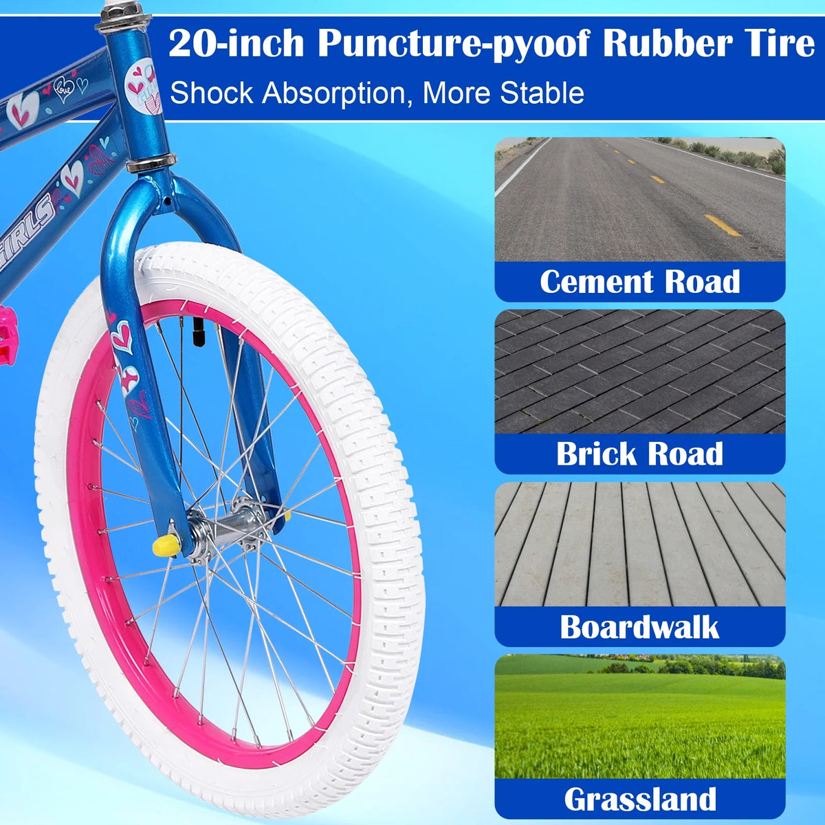 Vebreda 20 in Kids Bike Bicycle for 8 - 12 Years Old Kids, Blue - Product image 4