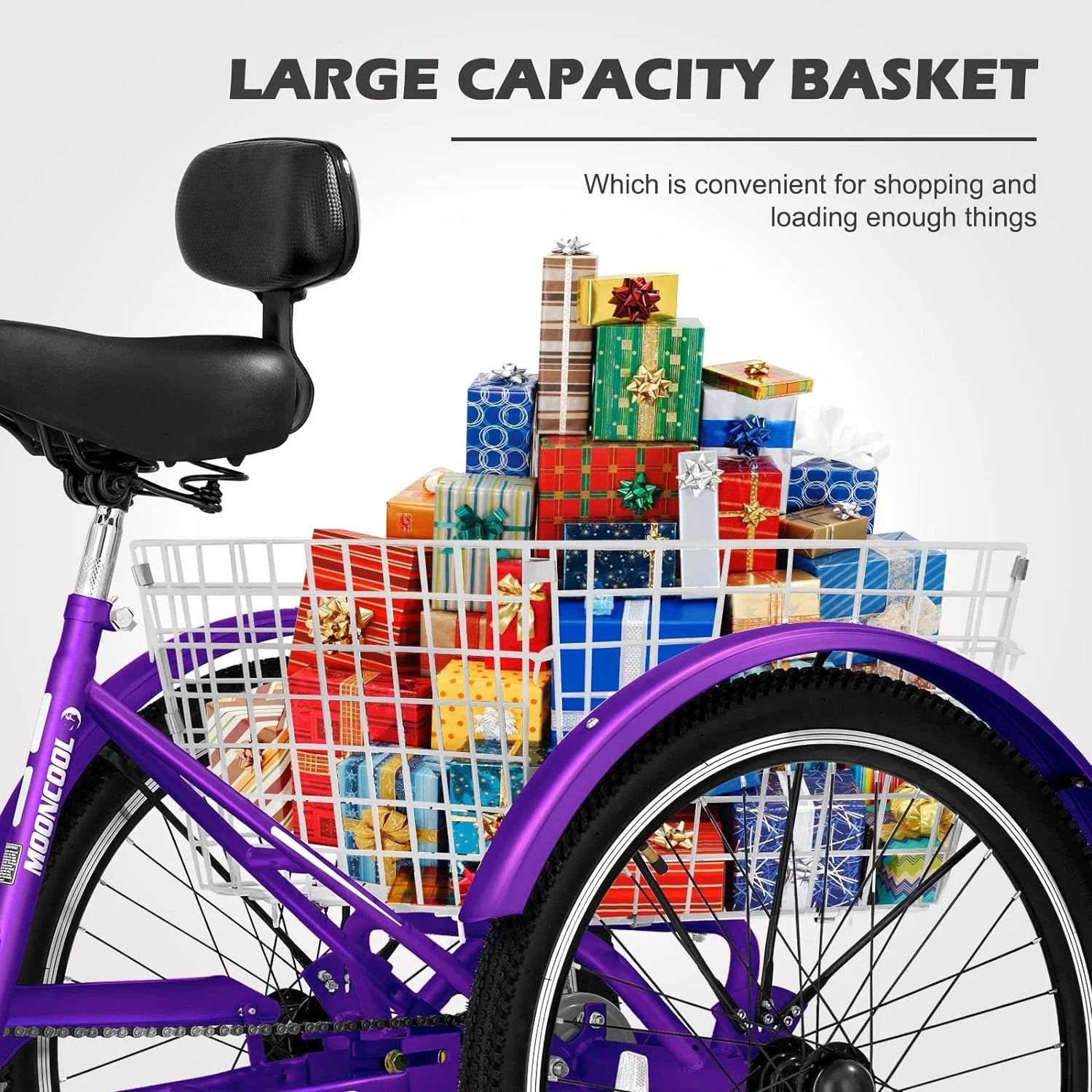 FICISOG 7 Speed Adult Tricycle for Women, 20/24/26 in Adult Trike with Basket - Product image 63