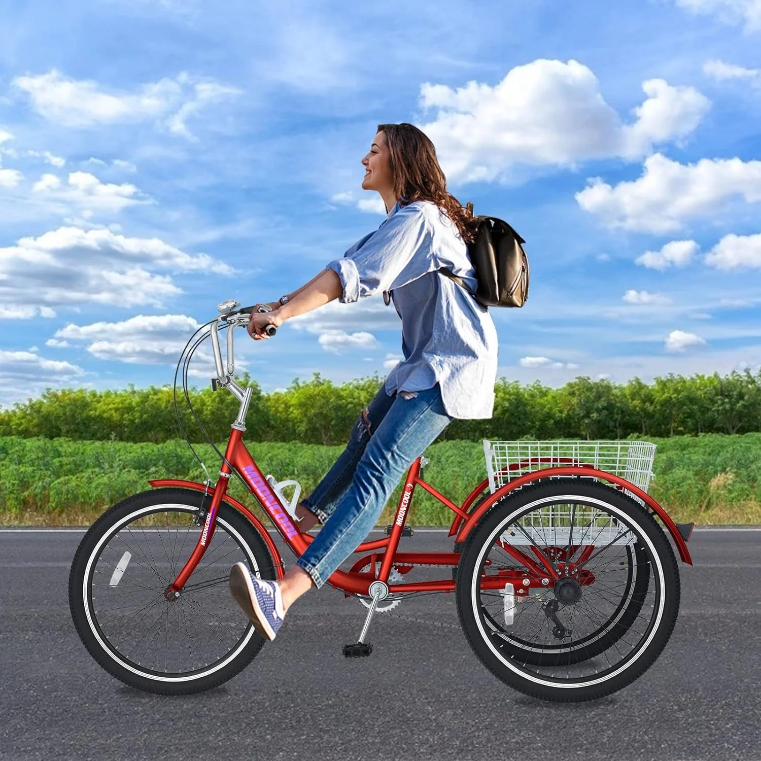 FICISOG 7 Speed Adult Tricycle for Women, 20/24/26 in Adult Trike with Basket - Product image 14
