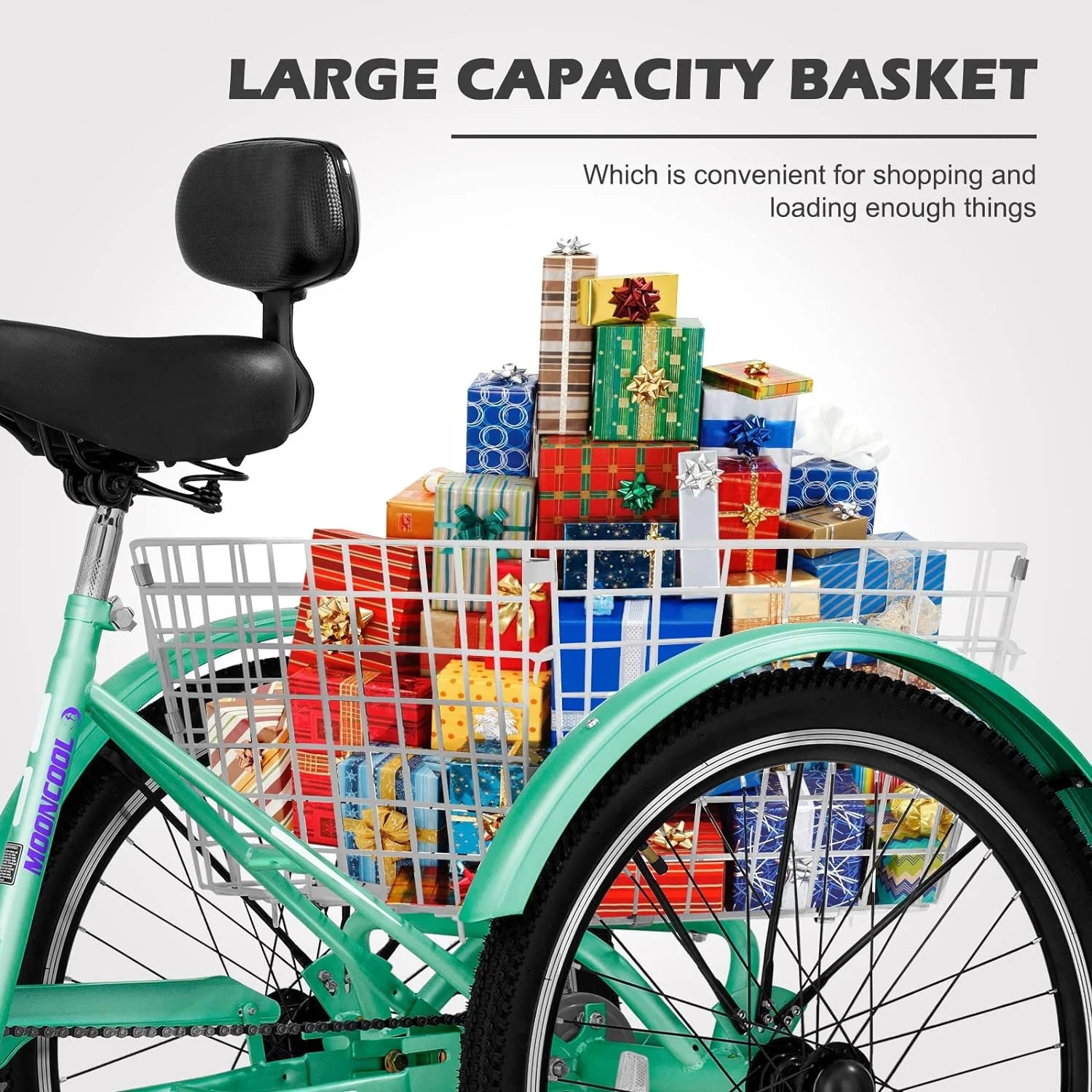 FICISOG 7 Speed Adult Tricycle for Women, 20/24/26 in Adult Trike with Basket - Product image 47