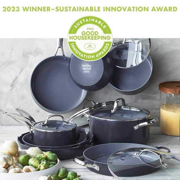 Valencia Pro Hard Anodized Healthy Ceramic Nonstick 16 Piece Cookware Pots and Pans Set - Product image 2