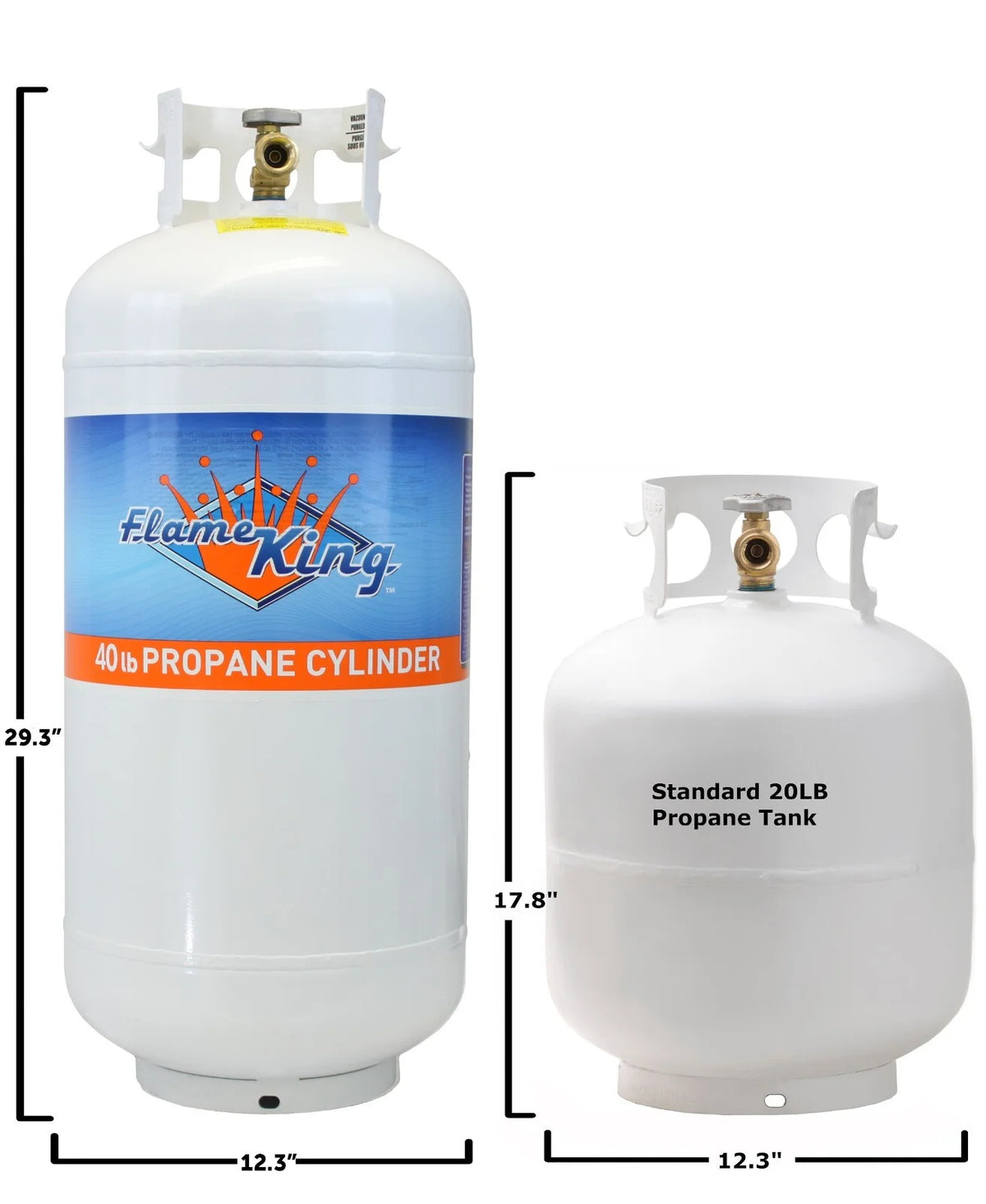 NEW 40 lb Pound Steel Propane Tank Refillable Cylinder with OPD Valve - Product image 3