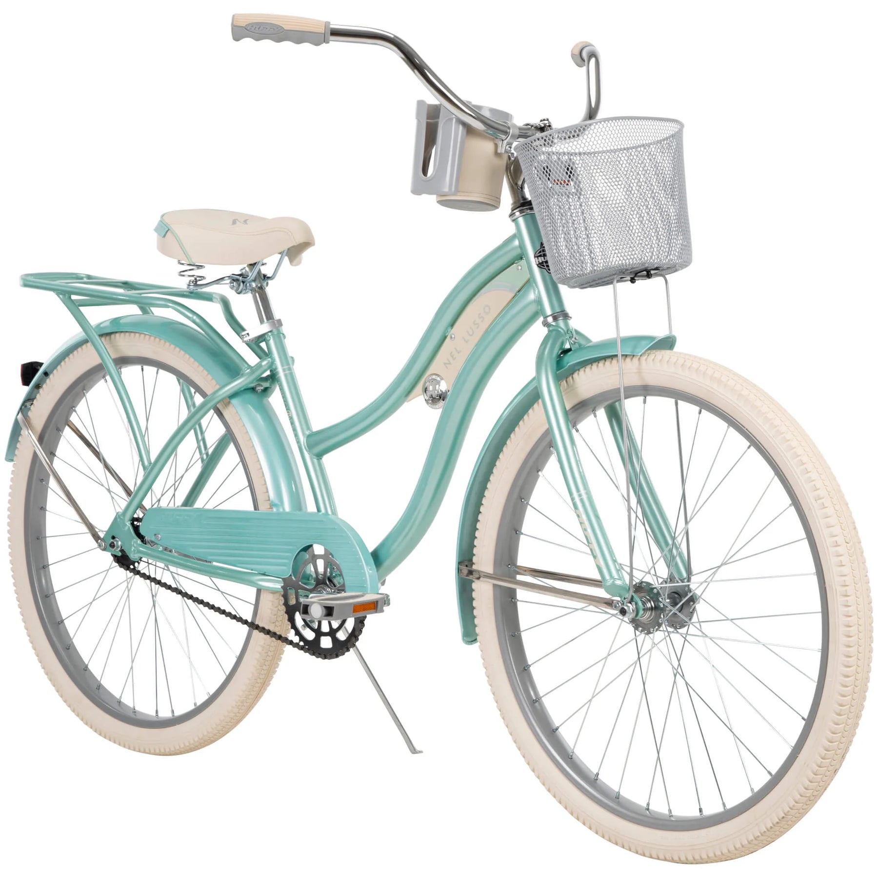 26 In. Nel Lusso Women'S Classic Beach Cruiser Bike, Mint Green - Product image 1