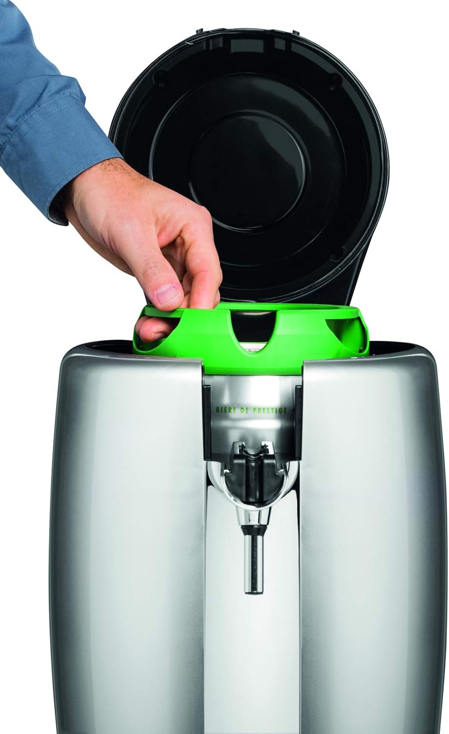 Krups BeerTender Silver and chrome Beer machine Pressure for home Beer tap Beer pump Box 2 glasses YY2931FD