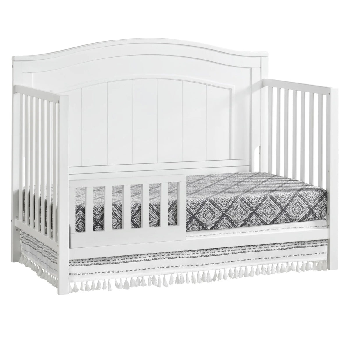 Oxford Baby North Bay 4 - in - 1 Convertible Crib, Snow White, GREENGUARD Gold Certified, Wooden Crib - Product image 4