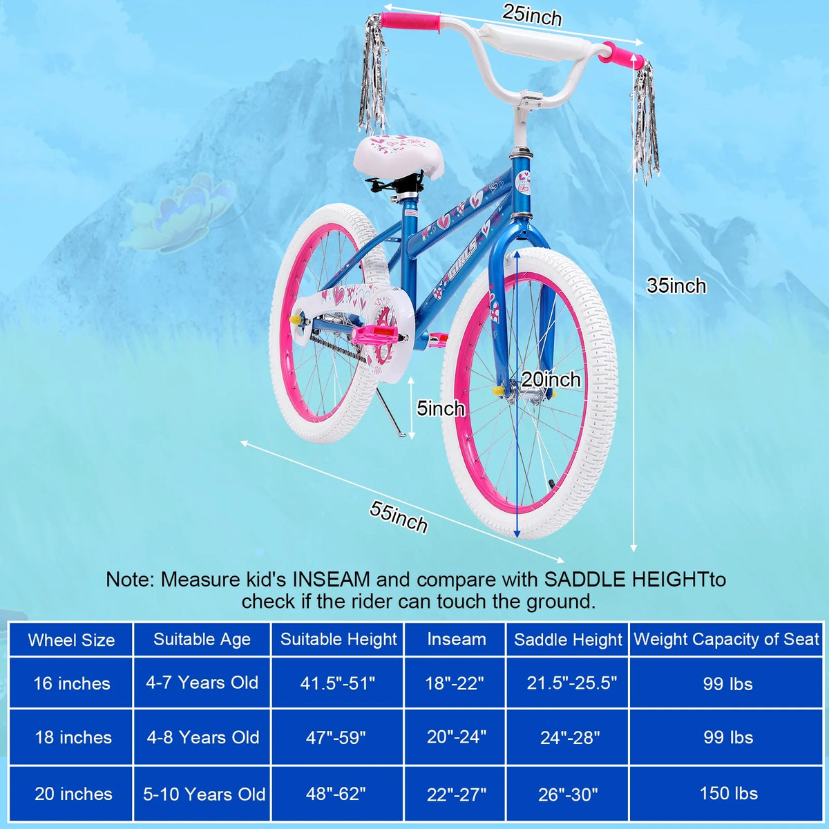 Vebreda 20 in Kids Bike Bicycle for 8 - 12 Years Old Kids, Blue - Product image 7