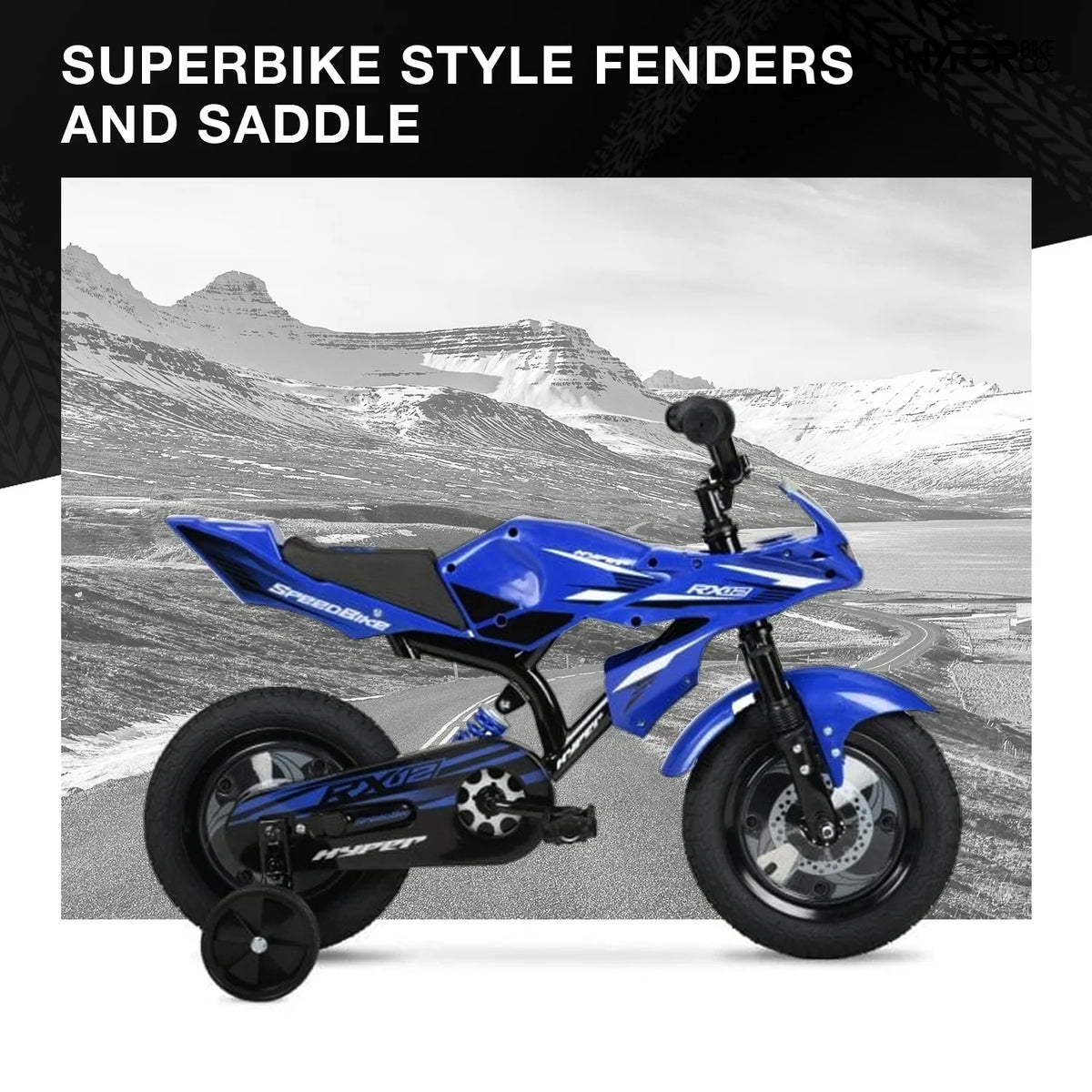 12" Hyper Speed Bike, Childs Bicycle; Kids Ages 2 - 4 Years Old, Blue, Character Group: Speed - Product image 9