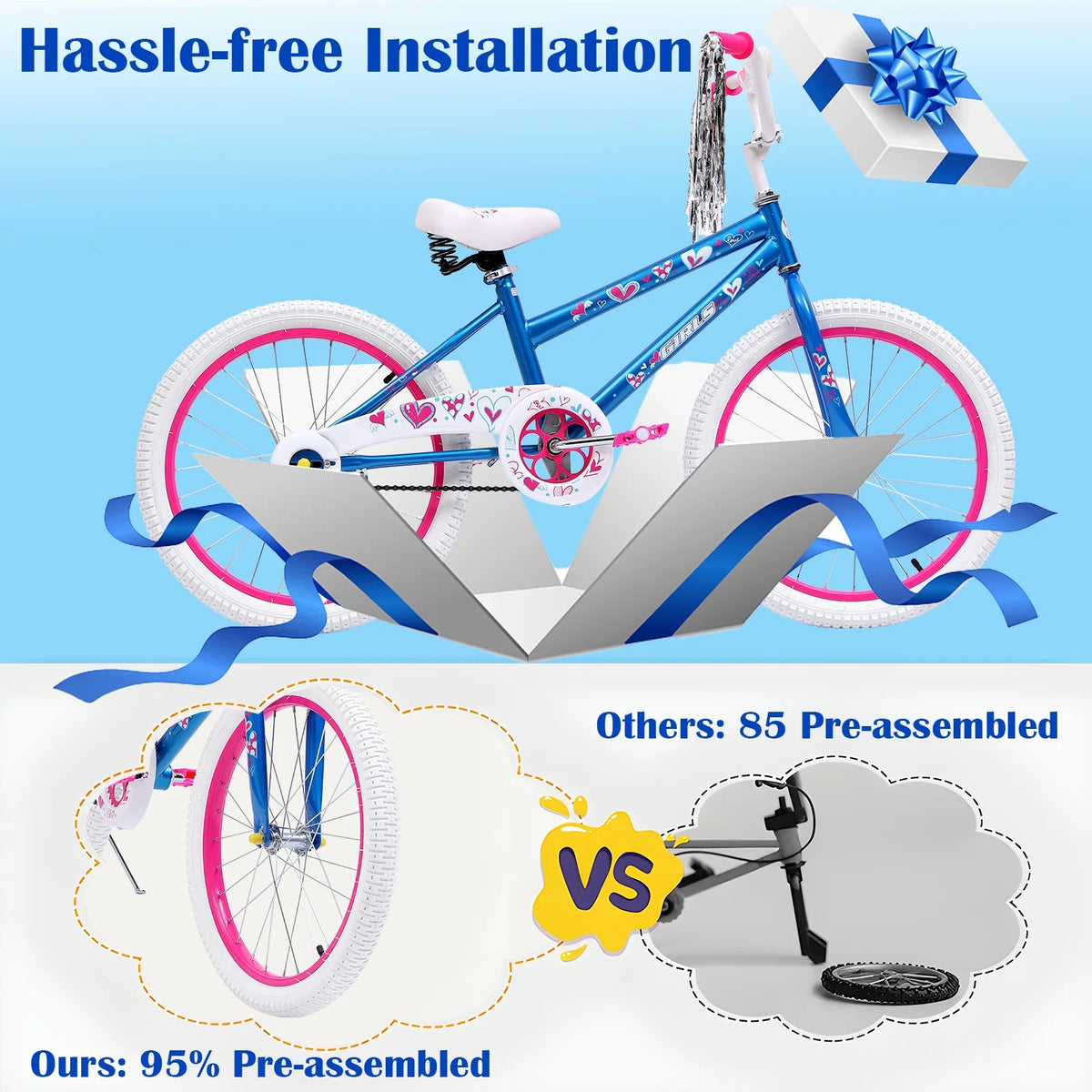Vebreda 20 in Kids Bike Bicycle for 8 - 12 Years Old Kids, Blue - Product image 2