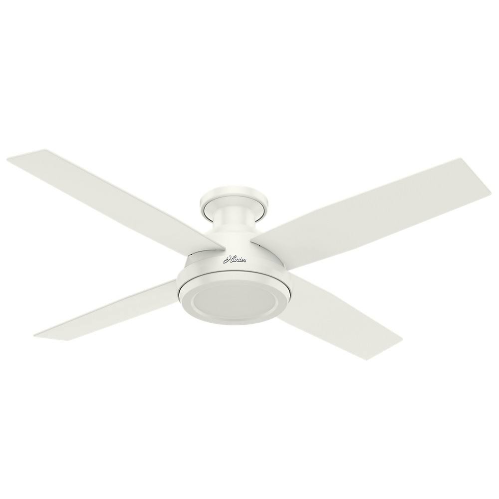 Hunter Dempsey Low Profile 52" Ceiling Fan, White - Product image 1