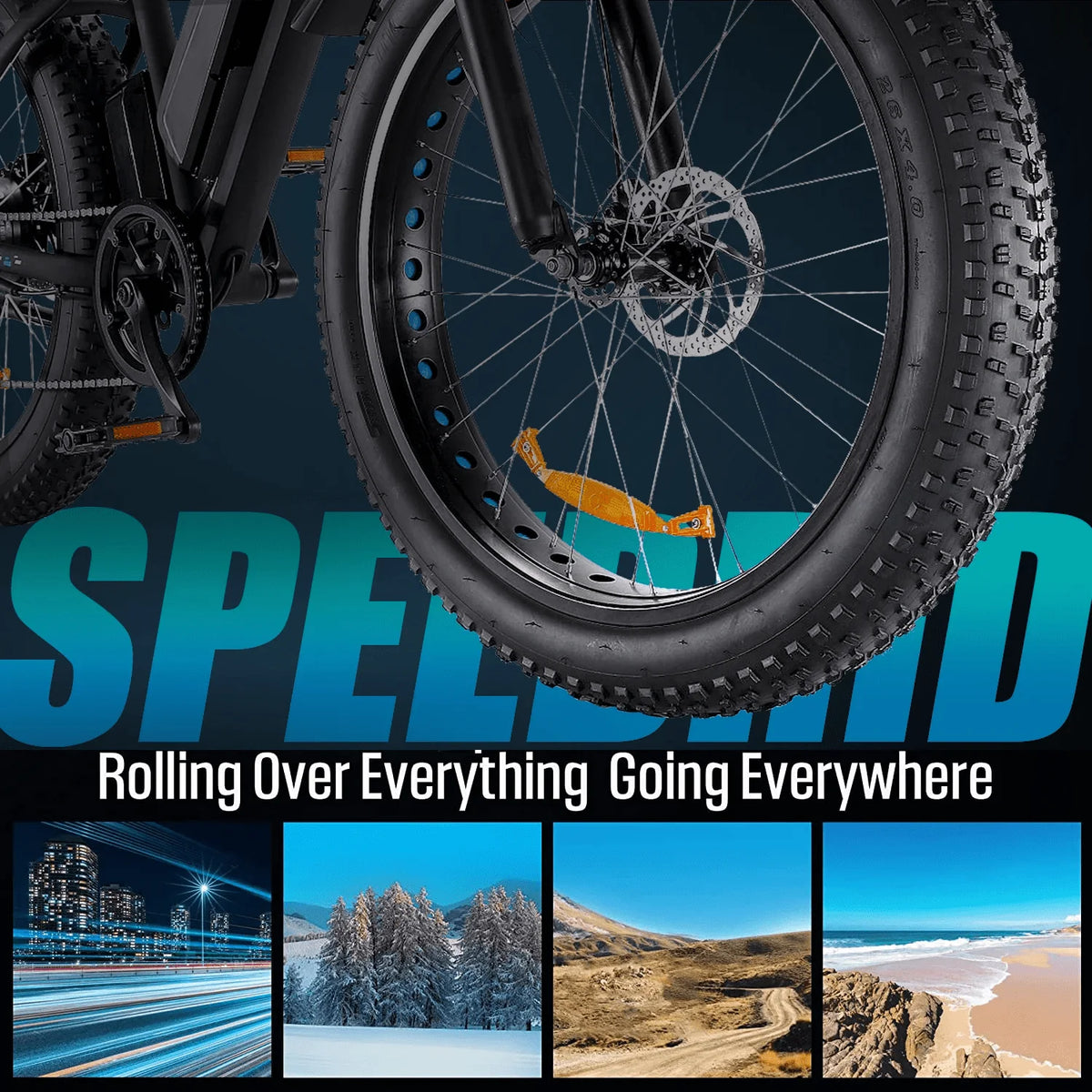 Funcid Electric Bike, 26" 4.0 Fat Tire Electric Bike for Adults 500W Adult Electric Bicycles Electric - Product image 6