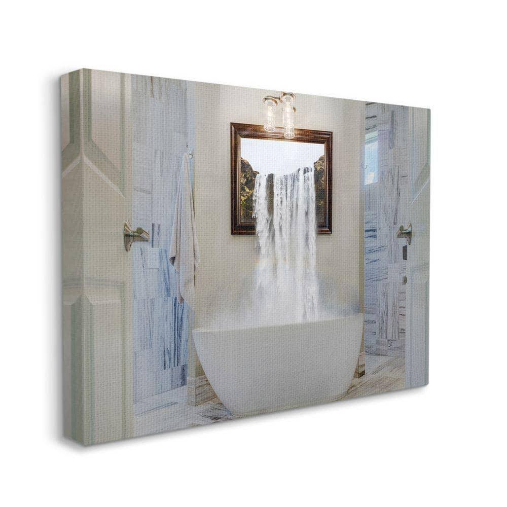 Stupell Industries Bathtub Waterfall Abstract Bathroom Photograph Canvas Wall Art by Milli Villa, Size - Product image 1