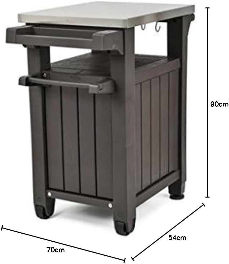 UNITY mini barbecue trolley - Gray - 105 liters