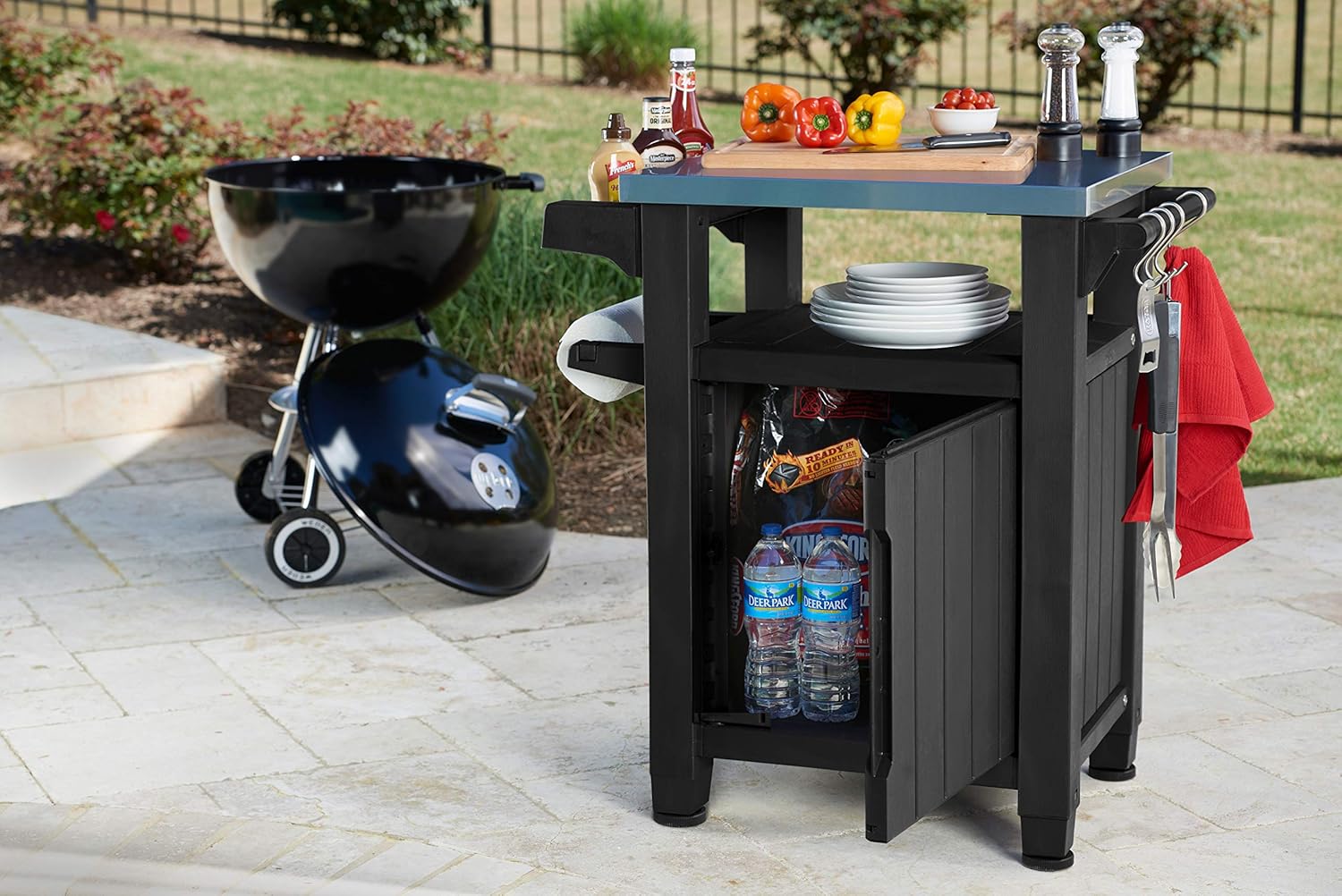 UNITY mini barbecue trolley - Gray - 105 liters
