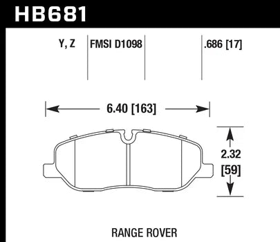 Hawk Performance HB681 Series Brake Pad
