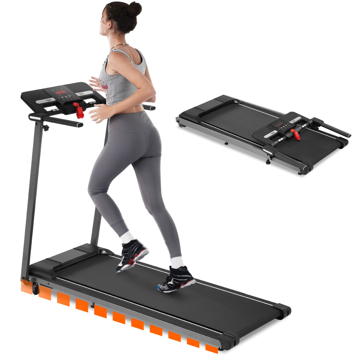 EUROCO 2.5HP Folding Treadmill with 7.5mph Speed, 265 lb Walking Exercise Treadmill with LED Display, 3 - Product image 1