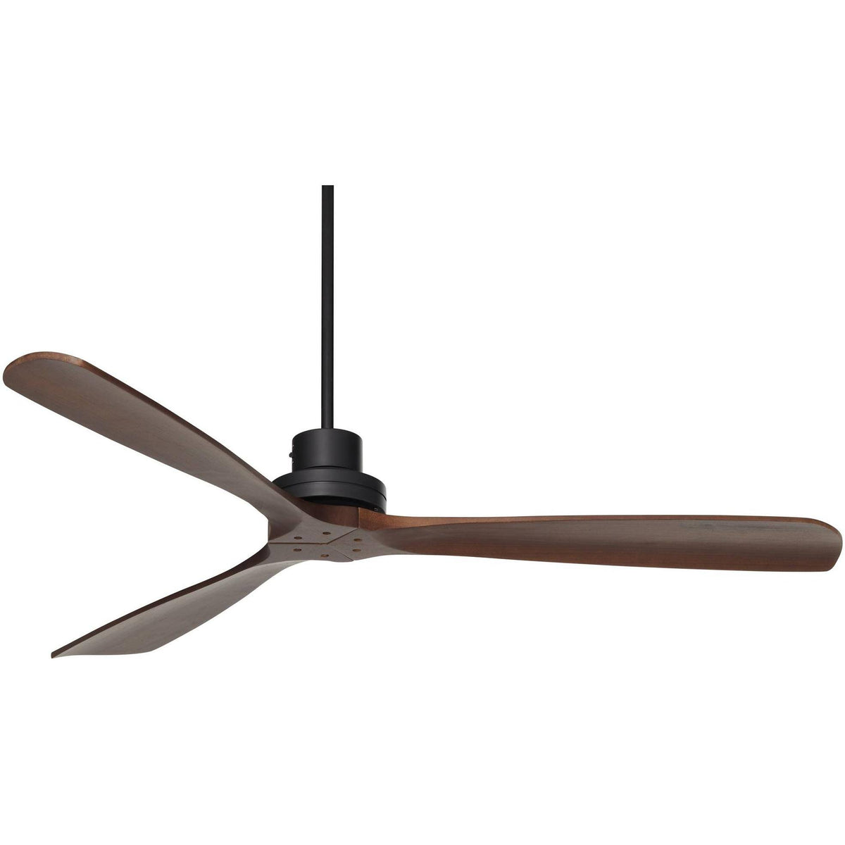 66" Casa Vieja Delta-Wing XL DC Industrial Indoor Ceiling Fan with Remote Control Matte Black Dark Walnut - Product image 1
