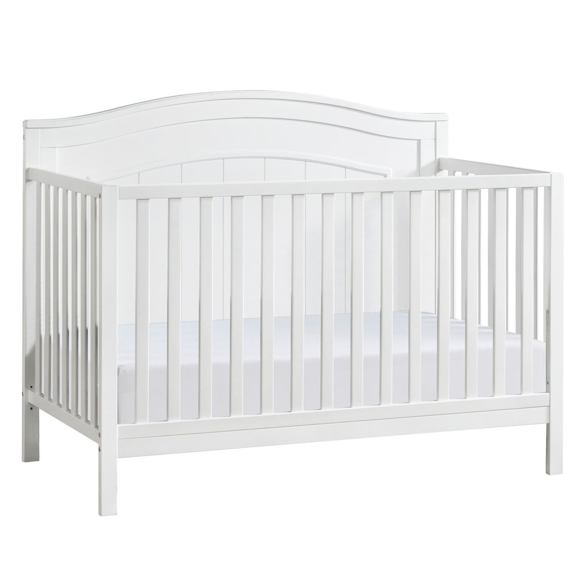 Oxford Baby North Bay 4 - in - 1 Convertible Crib, Snow White, GREENGUARD Gold Certified, Wooden Crib - Product image 1