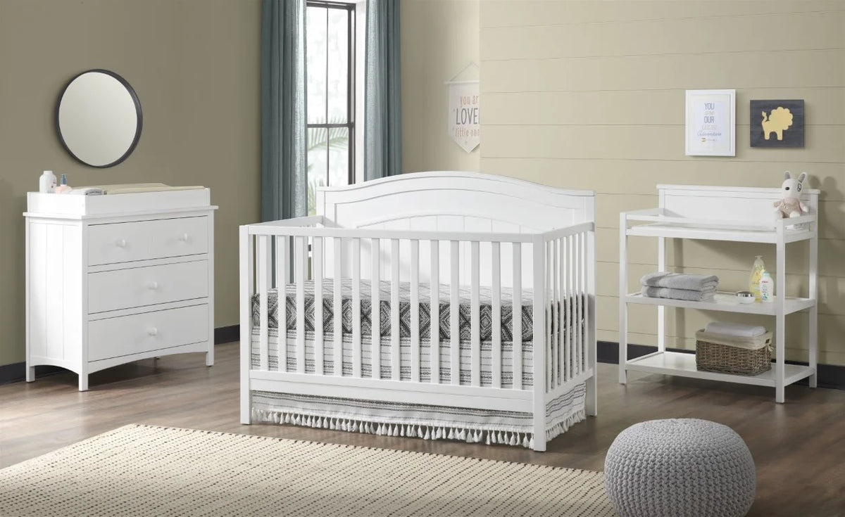 Oxford Baby North Bay 4 - in - 1 Convertible Crib, Snow White, GREENGUARD Gold Certified, Wooden Crib - Product image 5