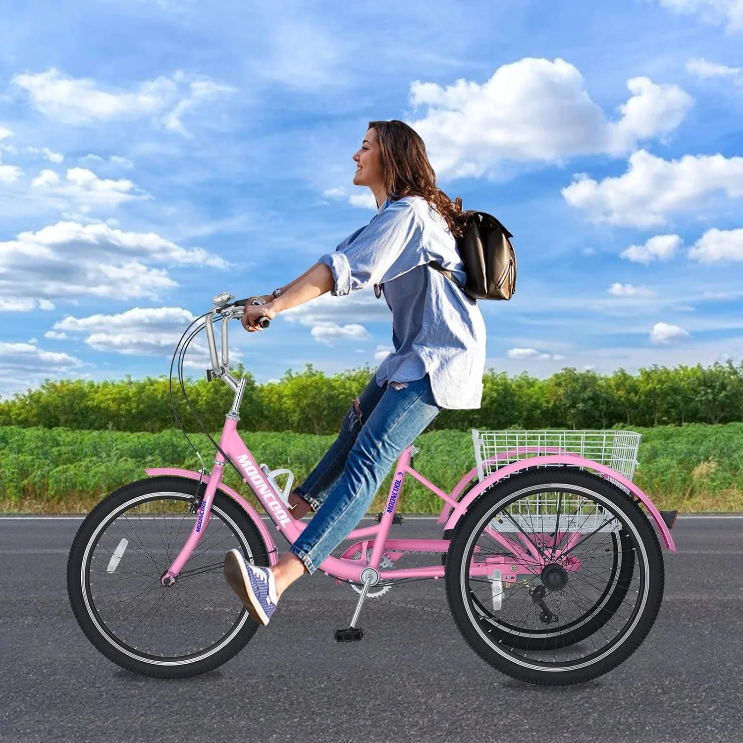 FICISOG 7 Speed Adult Tricycle for Women, 20/24/26 in Adult Trike with Basket - Product image 24