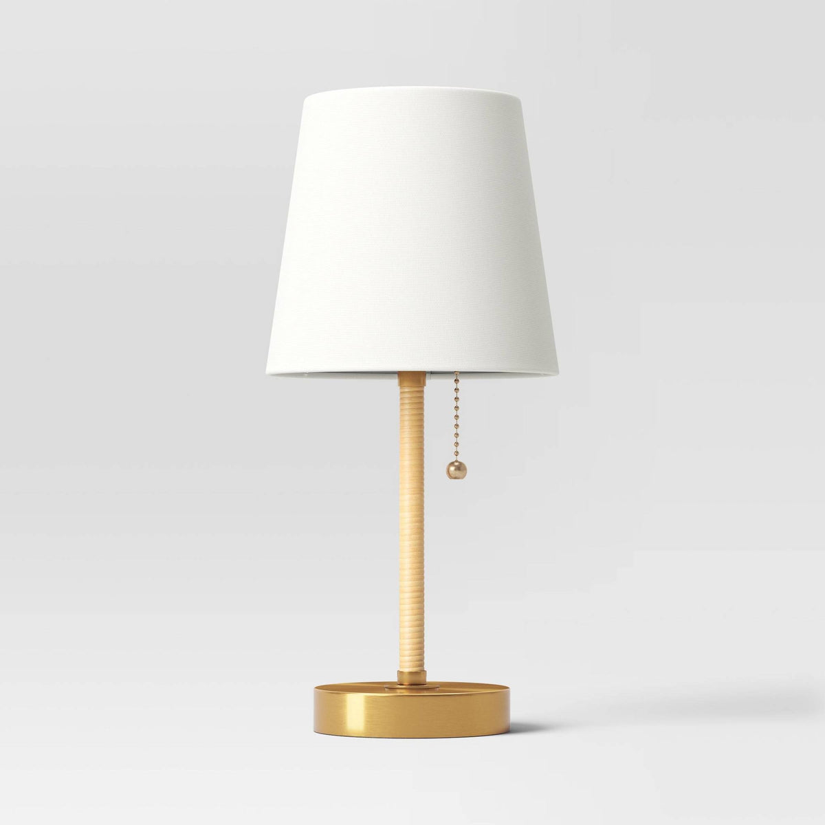 Threshold Mini Rattan Wrap Stick Table Lamp - Brass - 1 Each - Product image 1