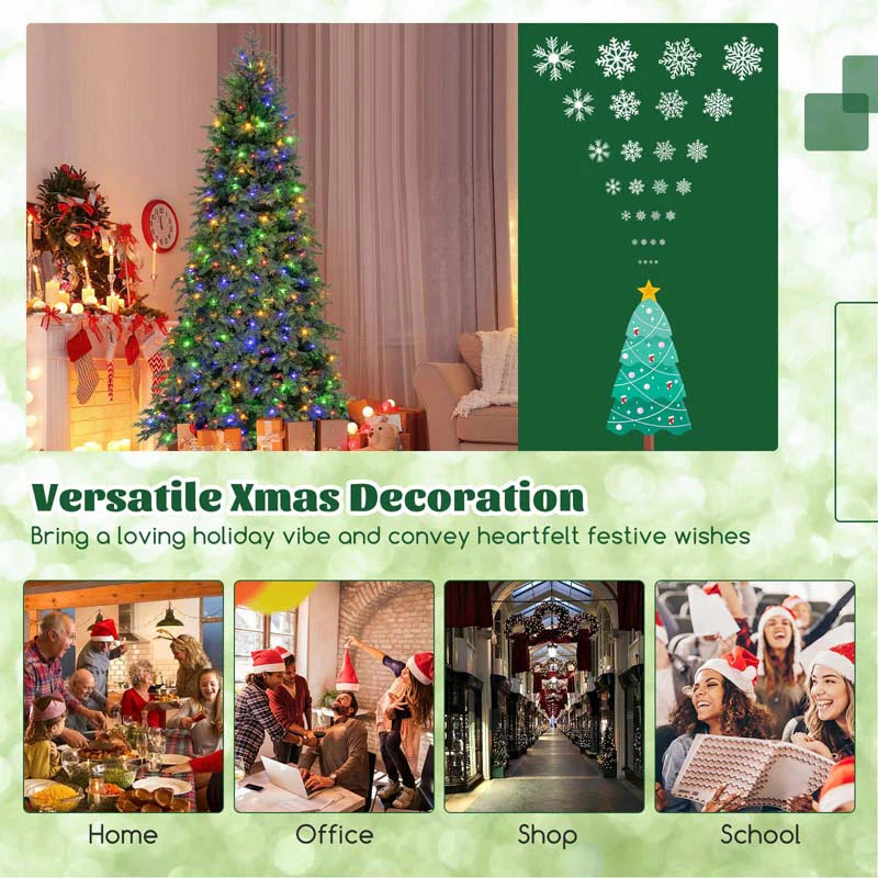 6/7.5 FT Pre-Lit Artificial Christmas Tree, PE/PVC Mixed Tips, Hinged Xmas Tree with Remote - Product image 17
