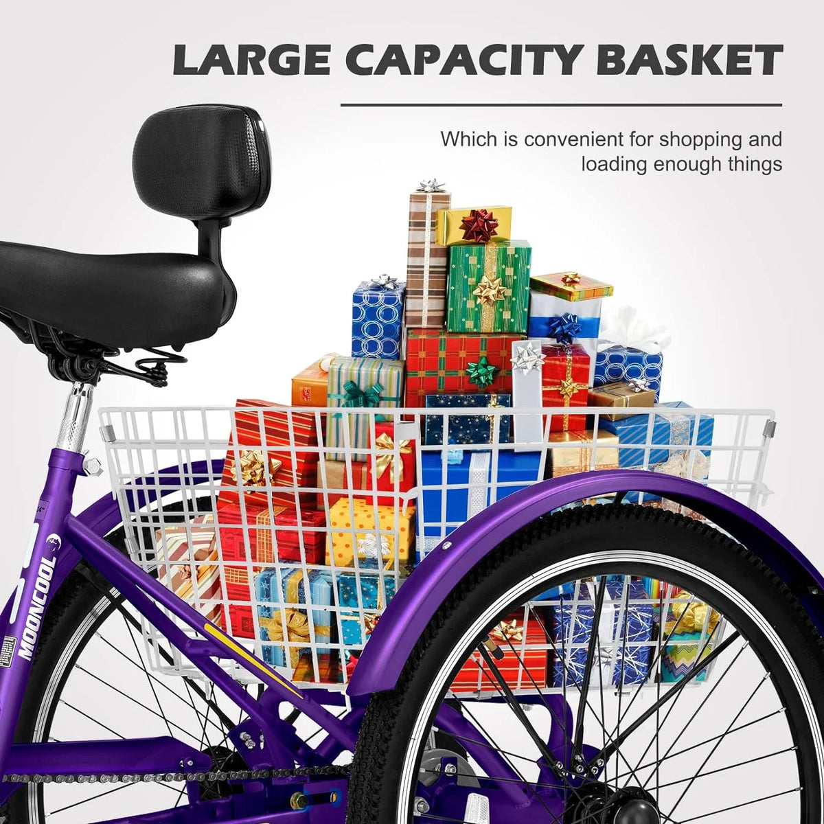 FICISOG 7 Speed Adult Tricycle for Women, 20/24/26 in Adult Trike with Basket - Product image 28