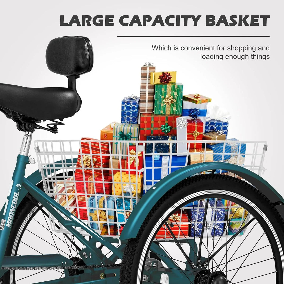 FICISOG 7 Speed Adult Tricycle for Women, 20/24/26 in Adult Trike with Basket - Product image 68