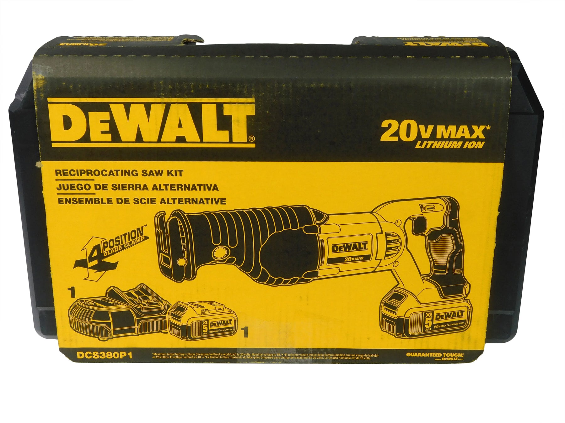 Dewalt DCS380P1 20V MAX Cordless Reciprocating Saw Kit with 5ah Battery, Charger & Case - Product image 3