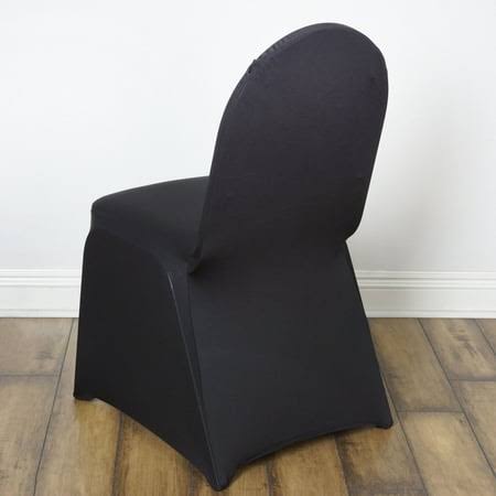 Efavormart Black Stretchy Spandex Fitted Banquet Chair Cover Dinning Event Slipcover for Wedding Party - Product image 1