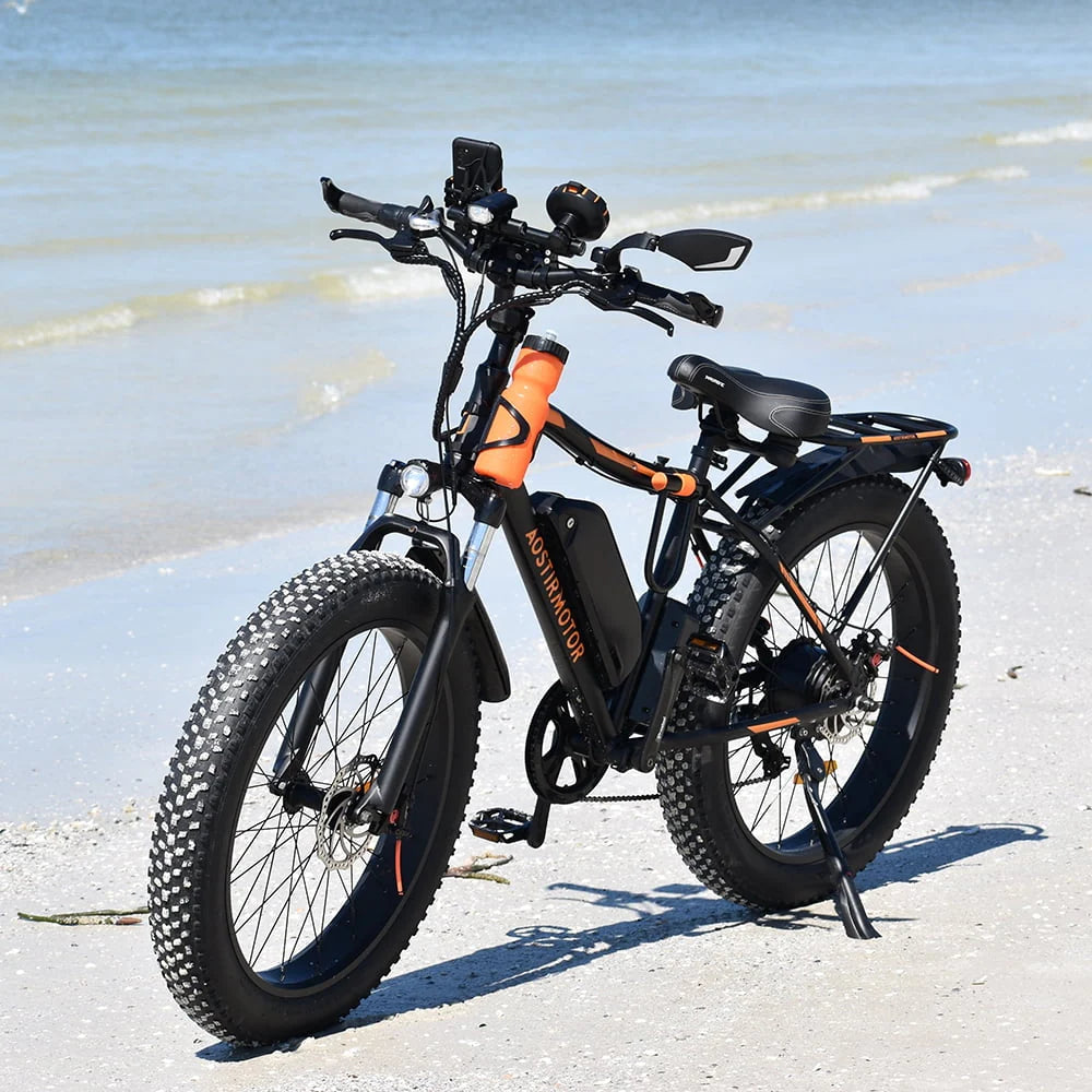Aostirmotor Electric Mountain Bike, 48V 13AH Removable Lithium Battery 750W Ebike with Rack - Product image 8