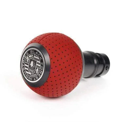 BFI GS2 Heavy Weight Shift Knob - Rosso Centaurus Leather - Black Anodized (Porsche 964-997 Fitment)