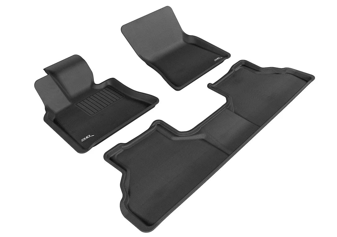 3D MAXpider L1BM06201509 - 2008-2020 BMW X6 E71 Kagu 1st & 2nd Row Floormats - Black